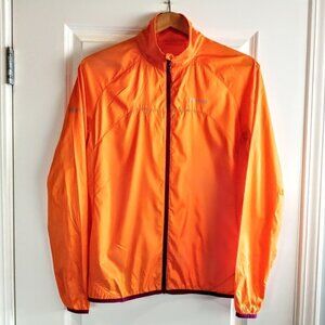 Marmot Orange Magenta Full Zip Mesh Panel Rain Jacket Windbreaker